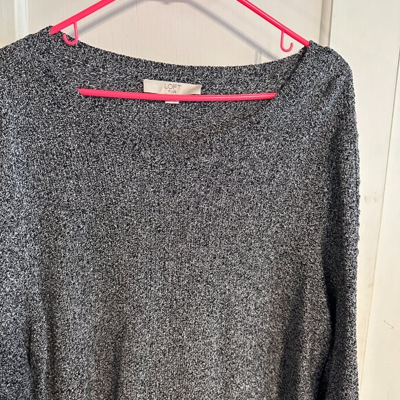 | LOFT | Black and White Marbled Sweater - Picture 2 of 6